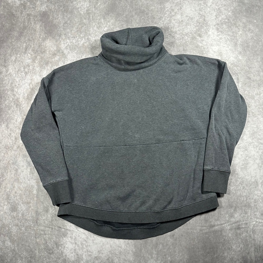 Athleta Women XS Gray Cowl Neck Sweatshirt Oversized Pullover Sweater Athleisure